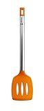 BRA Efficient Espátula de Cocina, Acero INOX, Nailon y Silicona, Naranja, 36.5 cm