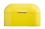 Daewoo Cubo de Basura Soho Fabricado con Acero Inoxidable, Ideal para almacenar Pan, Rollos y Otros Productos horneados, diseño Elegante con Mango Plateado, 43,5 x 27,5 x 18 cm, Amarillo, Talla única