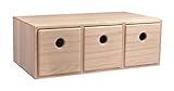 Rayher Cajonera de madera pequeña, con 3 cajones, 32x18x11,5 cm, personalizable, 62909505
