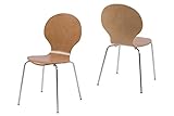 4 sillas de comedor Marcus de madera de calidad en elección de color, muebles de diseño apilables (haya)