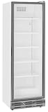 Frigorífico D372SCWOC WH, nevera vertical con puerta de cristal, metal/cristal, 614 x 595 x 1803 mm, 360 L, blanco, 1038 kWh/año, 220 V, iluminación LED y 4 estantes ajustables para gastronomía