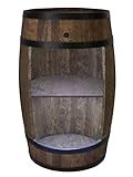 Barril de Madera con Luces LED – Armario de Vino en Estilo Retro – Barril de Vino – Botellero de Madera – Barra de Madera – 80 cm de Altura – Mesa Alta y Soporte para Botellas (wengue)