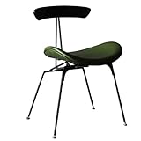 sillas de comedor Silla de maquillaje Silla de comedor de estilo industrial, silla de ocio con forma de hormiga creativa, asiento de cuero marco de hierro (conjunto de 2) sillas para Cocina