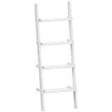 Marca Amazon - Movian - Estantería en escalera con 5 estantes, 32,5 x 56 x 158 cm, blanco