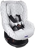 Dooky 126831 Light Grey Crown Funda de asiento infantil (ajuste universal para muchos modelos populares, grupo de edad 1+ 9 - 18 kg, sistema de cinturón de 3 y 5 puntos), Gris
