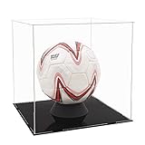 Tingacraft Acrílico Vitrina Cristal (30 x 30 x 30 cm) Cubo para Balon de Futbol, Caja Metacrilato Expositor para Figura Colecciones