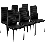 TecTake Set de sillas de Comedor 41x45x98,5cm cantidades - (6X Negro | No. 401848)