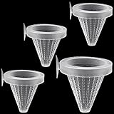 WEAVERBIRD 4 conos de gusano para acuario, plástico transparente, con ventosas, para peces congelados