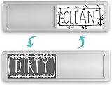 BabyPop! - Imán para lavavajillas con letrero en inglés que indica “Clean” “Dirty” (Limpio/Sucio), universal y moderno nevera, superfuerte pegatinas almacenamiento organización de la cocina