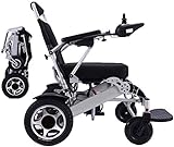 Wheel-hy Silla de Ruedas eléctrica de Aluminio Plegable, para Personas Mayores y discapacitadas
