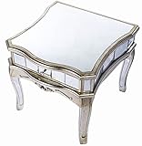 Mesa auxiliar con efecto espejo para salón, mesa de cristal con espejo, mesa de centro vic531 Palazzo Exclusive