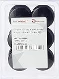 Magnet Expert - Imanes de sujeción (30 x 8 mm, 12 unidades), color negro