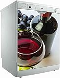 Vinilo para Lavavajillas Vinoteca | Varias Medidas 75x85cm | Adhesivo Resistente y de Facil Aplicación | Pegatina Adhesiva Decorativa de Diseño Elegante
