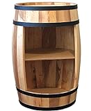 Barril de madera, armario para vino, 81 cm, botellero en forma de barril, armario para bebidas