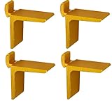 cyclingcolors 4x Portaestantes soporte para estante cremallera dorado Estantería de pared metálico tacos