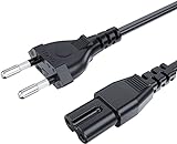 Cable Alimentación Tipo C de 2 Clavijas Euro IEC C7, Cable Euro 8, Adecuado para Sony Playstation, PS2, PS3, PS4, PS5, Xbox, Televisión, Monitor, Radio y Impresora, 1.5 Metros (IEC C7, 1.50 Metros)