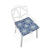 Cojín de Asiento, Talavera Azulejos Portugal Adorno Turco Cojines para sillas Cojines para sillas de Comedor Silla de Oficina Suelo de Coche Patio Exterior Decorativo Lavable a máquina