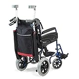 NRS Healthcare P42781 - Bolsa reflectante para muleta o bastón perfecta para sillas de ruedas o sillas motorizadas, color negro y burdeos