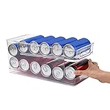 Dispensador de latas de cocina de pie, organizador de almacenamiento para alimentos enlatados, sopas, soda y soporte vertical compacto transparente