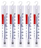 Lantelme Nevera termómetro Conjunto de 5 congelador, Vino Nevera termómetro Cocina refrigeración 3293
