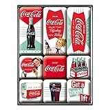 Nostalgic-Art Juego de Imanes Retro Coca-Cola – Diner – Regalo para Aficionados a Coke, Decoración para la Nevera, Diseño Vintage, 7x9.3x2 cm