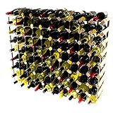 Cranville wine racks Madera de Pino 90 Botella clásico y Metal autoensamblaje Estante del Vino galvanizado