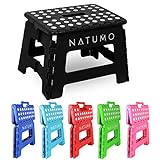 Natumo - Taburete plegable para 150 kg, taburete de cocina, baño, silla plegable de jardín, pequeño reposapiés para niños, ayuda para ascenso, lavabo, para niños y adultos